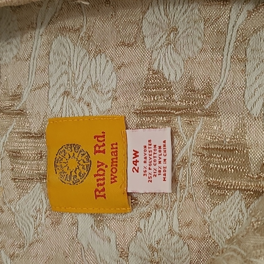 Ruby Rd gold textured lightweight jacket size 3X - image 5